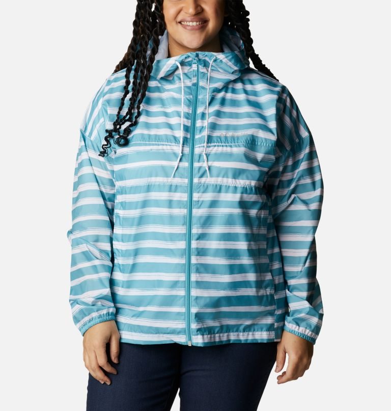 Jacheta Columbia Flash Challenger Novelty Windbreaker Dama Dungi | Plus Size OYZ17A08Q